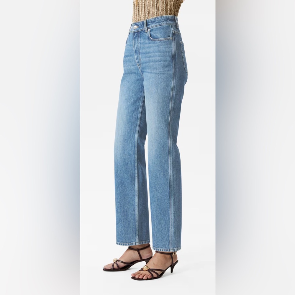 Denim & Other Stories Light Blue Wash High Waist Straight Leg Jeans Size 28
